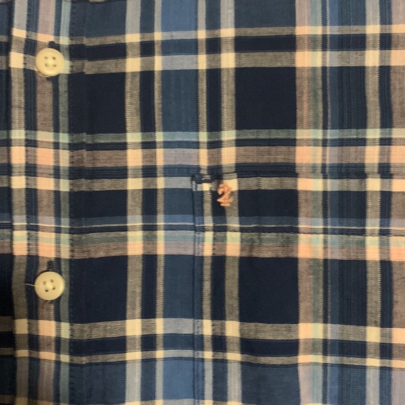 Izod Short Sleeve Button Up (Pink/Blue/White) - Picture 2 of 3